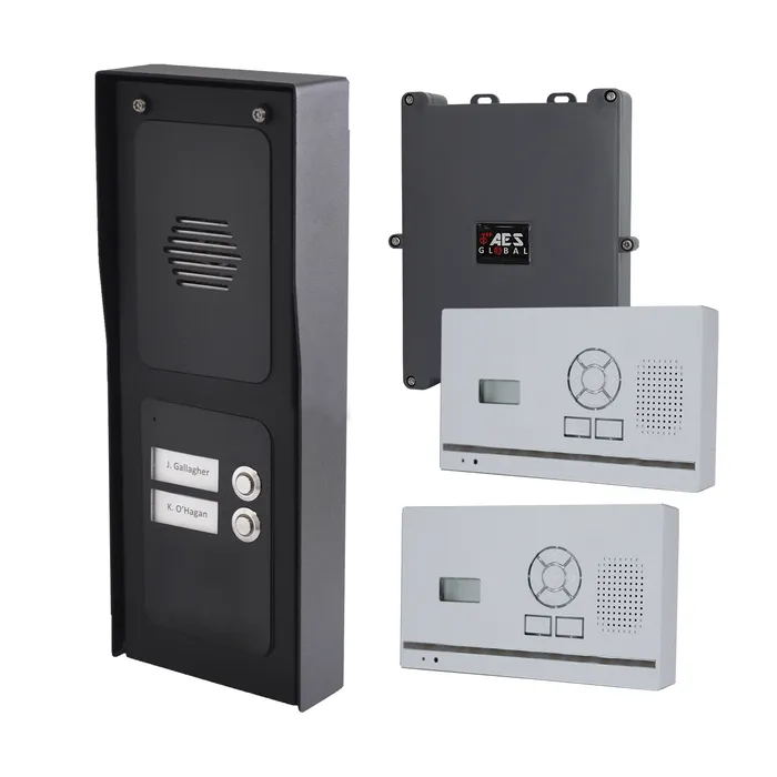 DECT 703 Audio Only Intercom Kit for 2 Apartments, with Handsfree Stations
