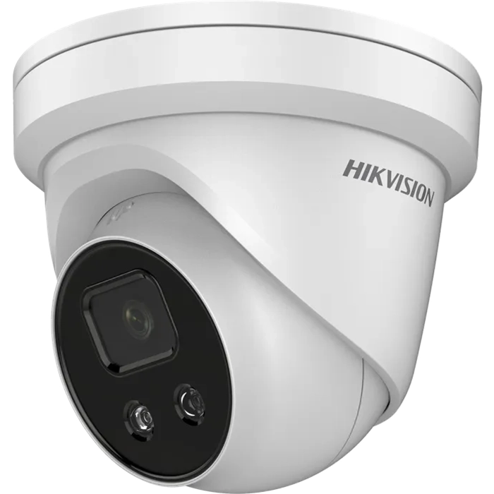 Hikvision 8MP 4K IR Fixed 2.8mm AcuSense Turret -  Strobe Light and Audible Warn