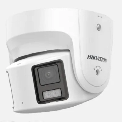 Hikvision 8MP Panoramic 180deg 4K ColorVu + Acusense Turret - strobe & speaker