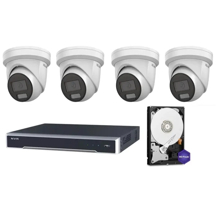 Hikvision 4 Channel 1TB M Series NVR kit with 4x IPC-T262H-MU 6MP Turrets