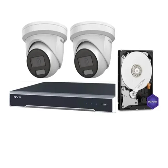 Hikvision 4 Channel 1TB M Series NVR kit with 2x IPC-T262H-MU 6MP Turrets
