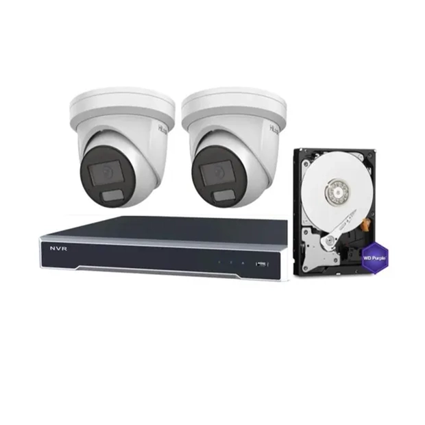 Hikvision 4 Channel 1TB M Series NVR kit with 2x IPC-T269H-MU/SL 6MP Turrets
