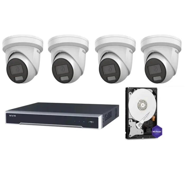 Hikvision 8 Channel 4TB M Series NVR kit with 4x IPC-T269H-MU/SL 6MP Turrets