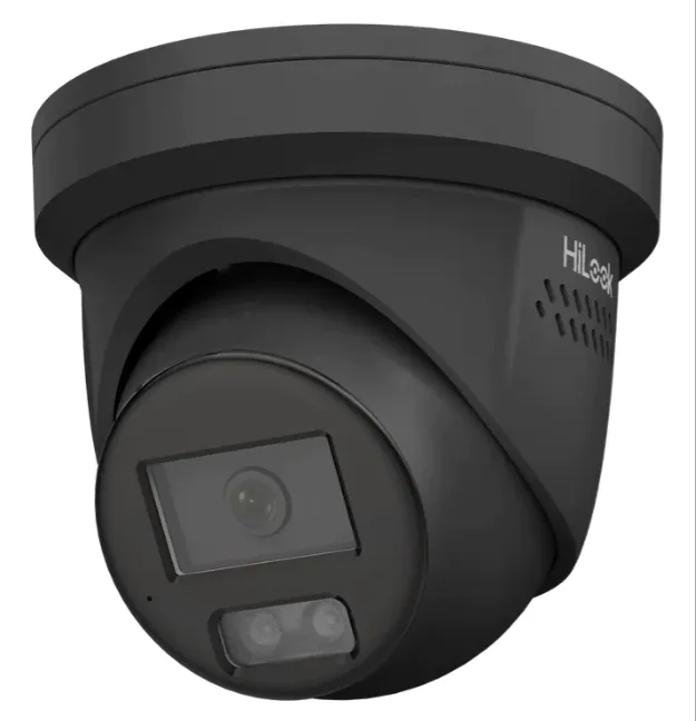 HiLook 6MP 2.8mm Turret, 24/7 Color All-in-One, IP67 Fixed Camera - BLACK